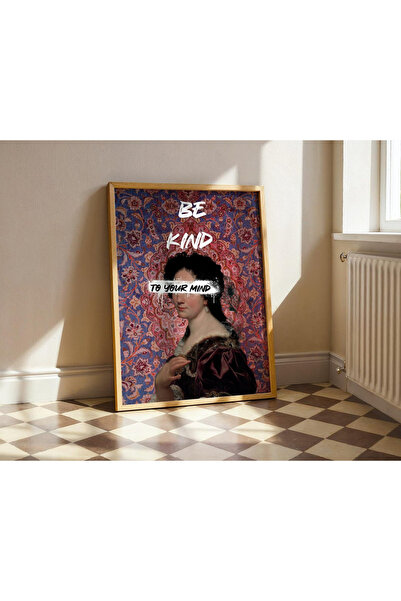 Tuba Decor Jednodijelni drveni okvir Dobro tretirajte svoj um Slikanje