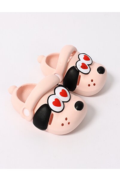 MiniKids Παντόφλες από αφρώδες υλικό σε ροζ σχήμα καρδιάς