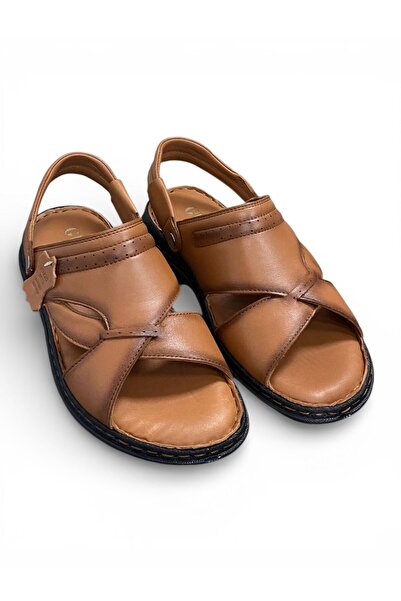 Desimod Inside and Outside Genuine Leather Orthopedic Hajj Umrah Sandals Slip...