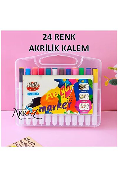 Akraz Art Design Akrilik Marker Kalem Seti 24 renk (Acrylic marker) AKR-60