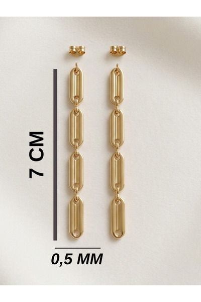 TAKVANOV Thin 4-Piece Dangle Earrings - Gold Color Modern Women's Earrings