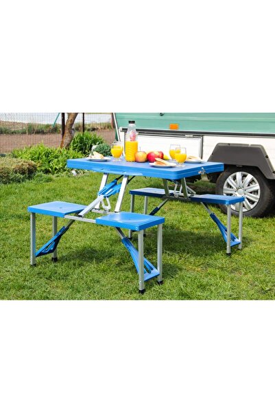 Iso Set Camping Pliabil cu Masă și 4 Scaune - Mobilitate și Confort în Natură