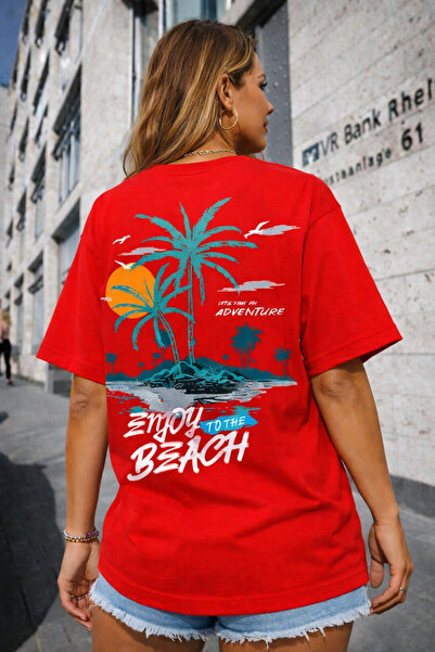 MARKATEM Markatem Oversized Men Women Unisex Tshirt Colorful Onjoy Printed St...