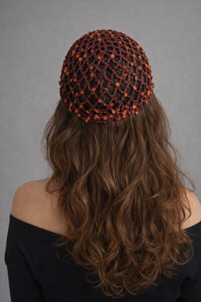 one depot only for quality life Örgü File Model Bandana , El Yapımı Pullu Saç...