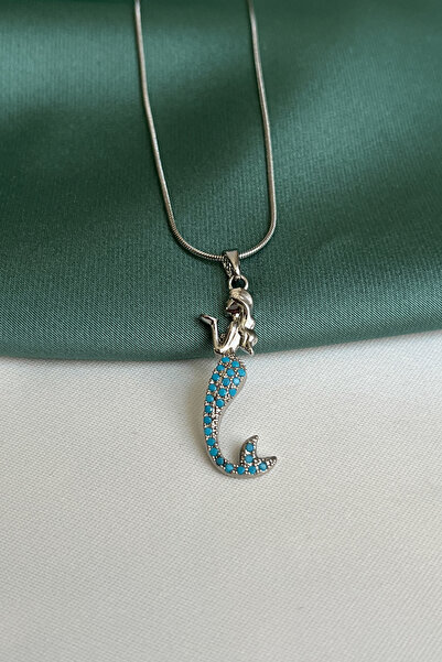 Berilya Aksesuar Zircon Stone Steel Mermaid Necklace