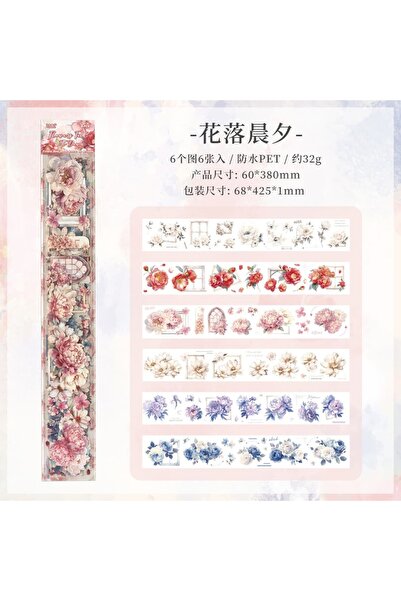 İthal E6-6 adet 38cm kendinden kesimli PET Tape