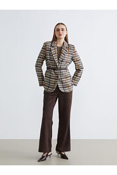 LC Waikiki Flared Women's Suede Look Trousers