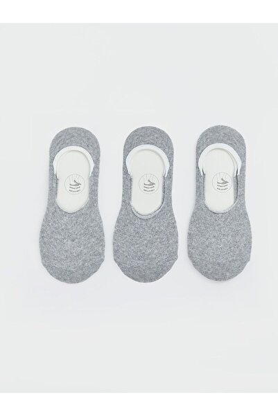 LC Waikiki Non-Slip Heeled Women's Socks Ballet Flats 3-Piece Set
