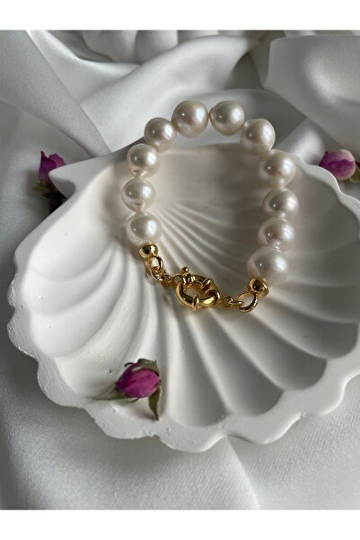 MAISON PERLE Jewelry Elegance AAA Kalite Gerçek İnci Bileklik Gemici Dümeni K...