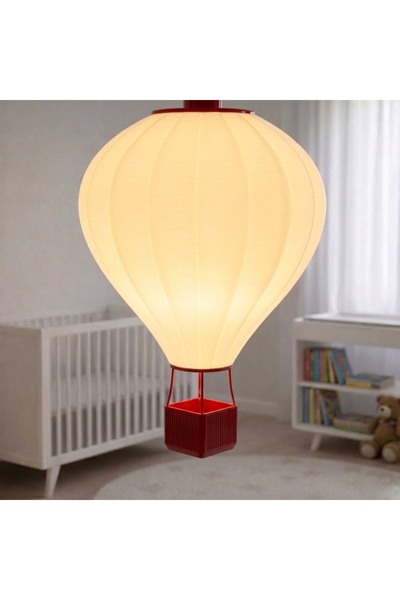 Piccomino Özel Tasarım Sıcak Hava Balonu Avize - Dekoratif Bebek Odası Aydınl...
