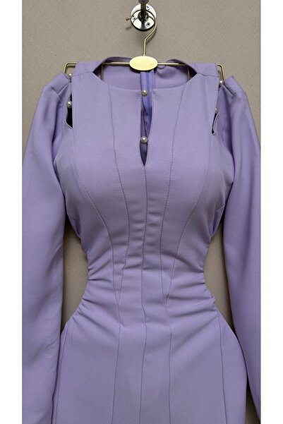 DIFFERENT Purple dress with long sleeves