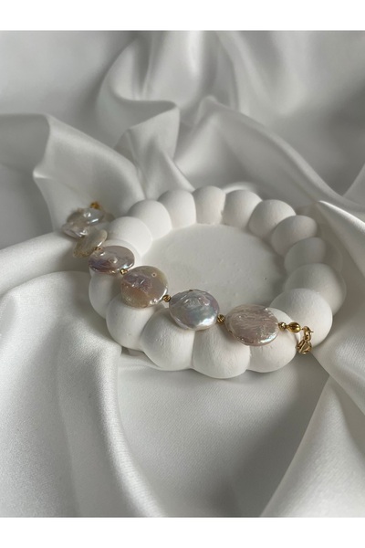 MAISON PERLE Jewelry Belle Yuvarlak Kesim Gerçek İnci Bileklik
