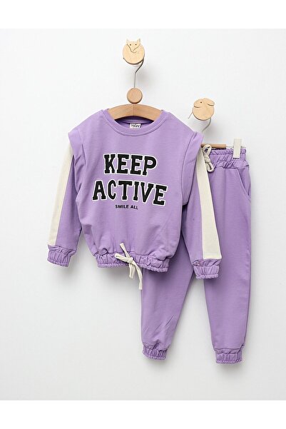 MiniKids Στυλ προπόνησης για κορίτσια, Κοντό σε μωβ χρώμα