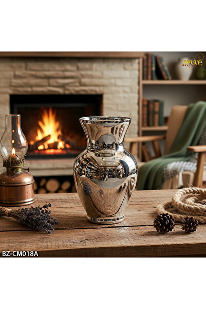 Hinora STAKLENA VAZA POSREBRENA 24x12cm