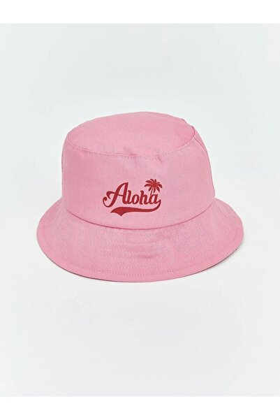 LC Waikiki Pălărie tip găleată pentru fete cu broderie Aloha (S6)