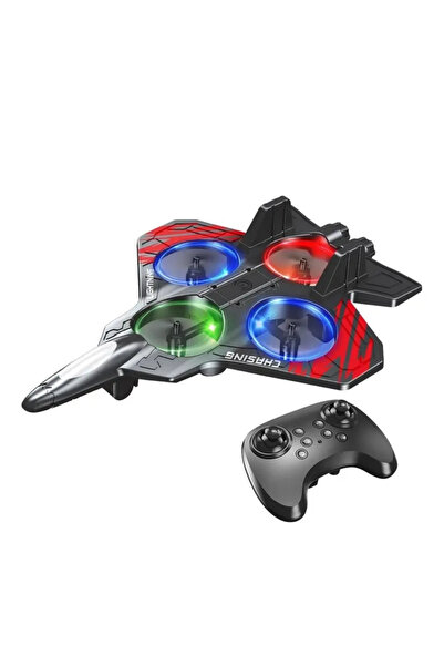 Epilons Led Işıklı Fighter Jet Tasarımlı Drone Uzaktan Kumandalı Akrobatik Oyuncak Uçak