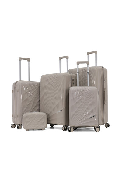 Capital طقم حقائب سفر خفيف من البولي بروبيلين مكون من 5 قطع مع قفل TSA (32 بو...