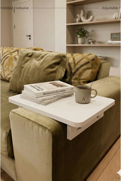 PEKA Ayarlanabilir Yan Sehpa Dikdörtgen Koltuk Sehpası Modern Dekoratif