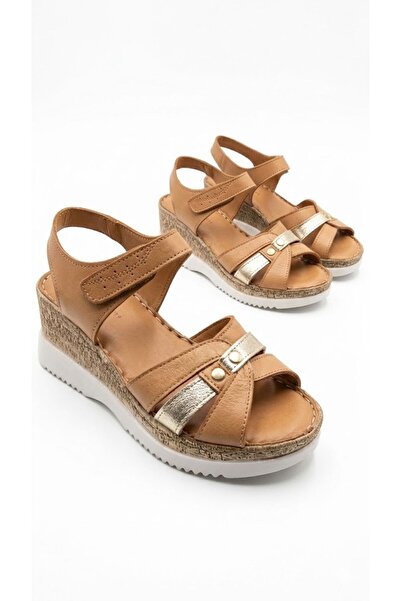 Ender Εσωτερικά και εξωτερικά Γυναικεία σανδάλια 100% Γνήσιο Δέρμα με σφήνα