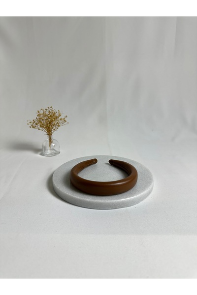 MegssStore ربطة شعر براون سليميند بومبيلي دي جلد كورونا