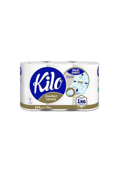 kilo Comfort Luxury Toilet Paper 5 Layers – 6 Rolls/Pack