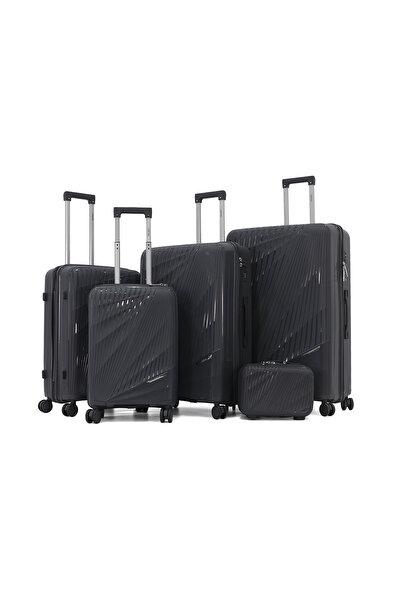 Capital طقم حقائب سفر خفيف من البولي بروبيلين مكون من 5 قطع مع قفل TSA (32 بو...