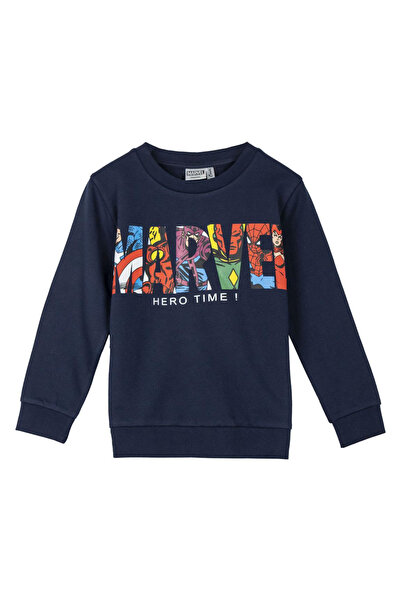 Marvel Bluza maneca cu design Hero Time, Bleumarin 6 ani