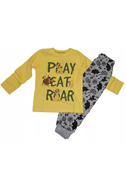 LİON KİNGS Long sleeve cotton pajamas King Lion Simba 5 years Yellow