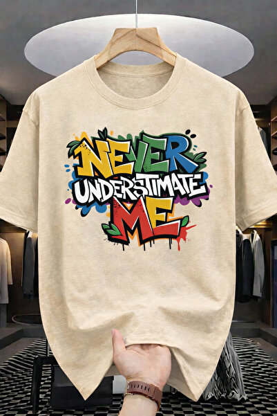 MARKATEM Tricou unisex pentru bărbați supradimensionat tricou Never Underesti...