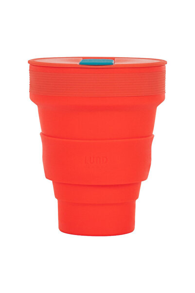 Lund London Collapsible Cup 350ml Coral – Portable Travel Drinkware
