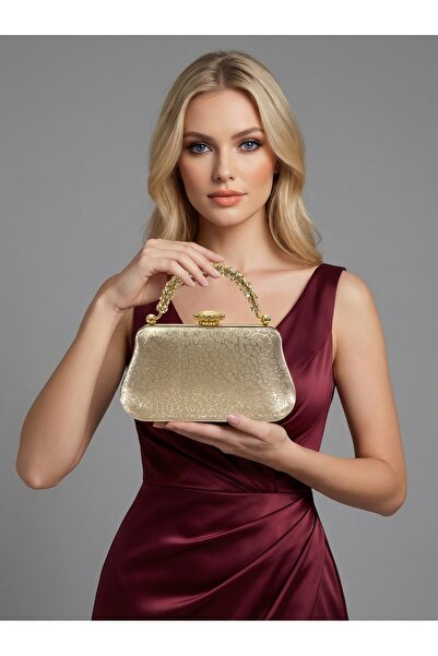 Biçanta Color Laser-Cut Patterned Chain Strap Women's Evening Dress Bag Weddi...