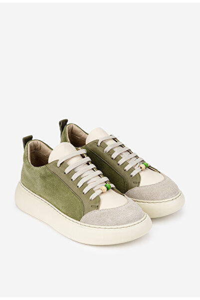 Dasha Women's green and beige Leather shoes