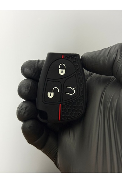 Mavi Keys Κόκκινη θήκη προστασίας κλειδιού με μοτίβο κηρήθρας και 3 κουμπιά γ...