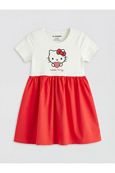 LC Waikiki LCW Kids Hello Kitty Baskılı Kız Çocuk Elbise