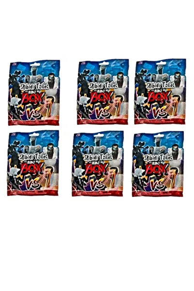 victiny Pachet de 6 Skibidi Toilet Beat Box, cu figurină și cărți surpriză,