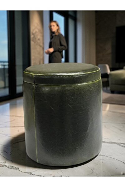 Framgan Lüks Deri Puff – Modern Mekânların Güçlü Parçası