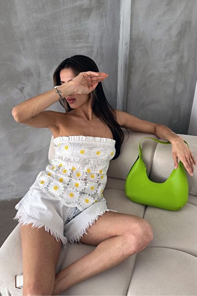 VERYMODA Μπουστιέ με σχέδιο μαργαρίτας - Κρεμ |   Blz2708