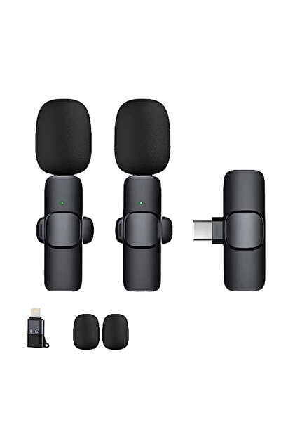 Tala K9 Lightning Wireless Lavalier Microphone Type-C IOS Auto-syncs Micropho...