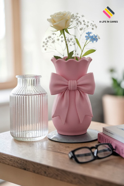 a life in games Fiyonklu Dekoratif Vazo – Popüler Şık Ev Ofis Süs Hediye Deko...