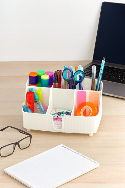 HopeWay Home 6' Compartmented Pen Holder (Cream White)