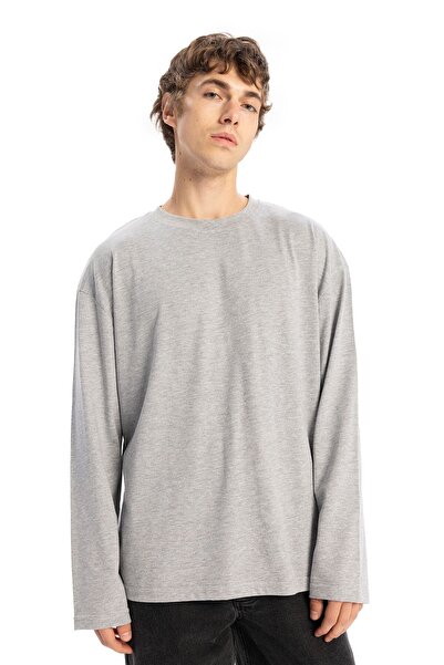 Hiccup Tricou din bumbac cu mânecă lungă și guler rotund, confortabil, GIESTO