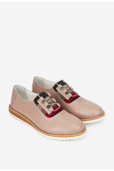 Dasha Women's beige textured Leather shoes