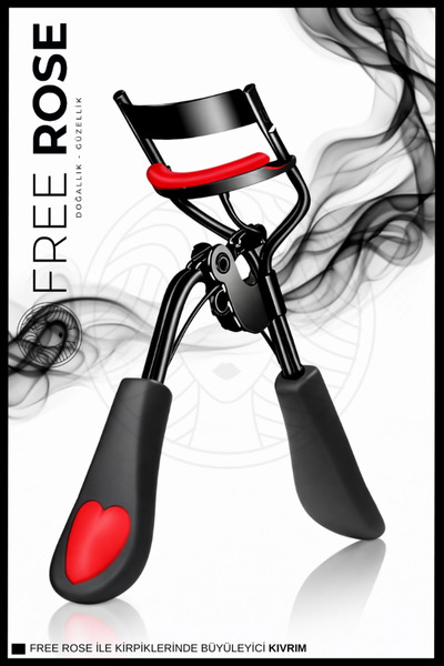 Free Rose Profesyonel Kalp Desenli Siyah Kirpik Kıvırıcı