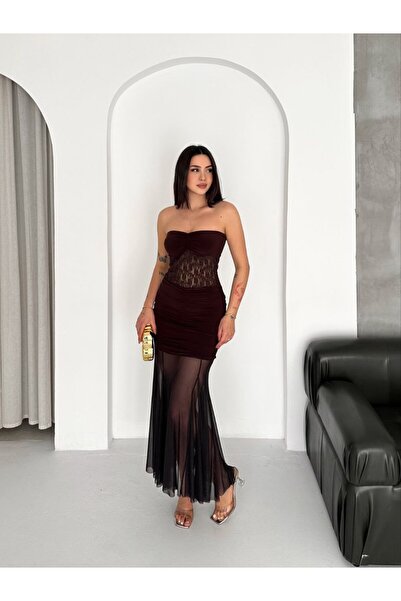 CLARENS ROCHIE DE DAMĂ DIN ȚESĂTURĂ DE ȘIFON ȘI DANTELĂ