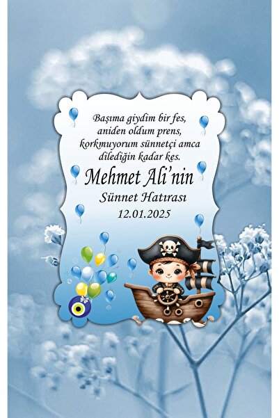 hediyyenvar SÜNNET MAGNETİ 8x6 cm – Kişiye Özel Sünnet Hatırası Magnet 10 Adet