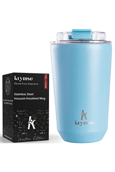Krymso 360ml Stainless Steel Travel Coffee Mug, Thermos Insulated Cup, Leakpr...