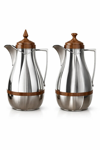 Urbanza طقم دلة فاخر مكون من قطعتين من الفولاذ المقاوم للصدأ، مناسب للقهوة وا...