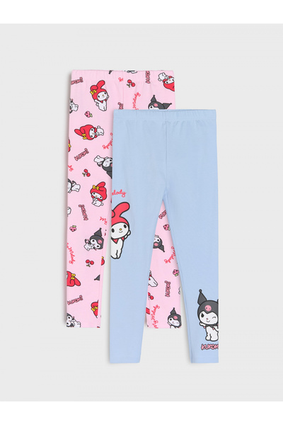 Hello Kitty Set of 2 Pink Cotton Long Tights 140 CM 9-10 Years