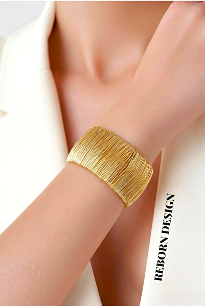 REBORN DESIGN سوار من سلك النحاس موديل جولد كولور