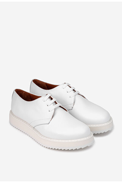 Dasha Pantofi dama albi din piele naturala